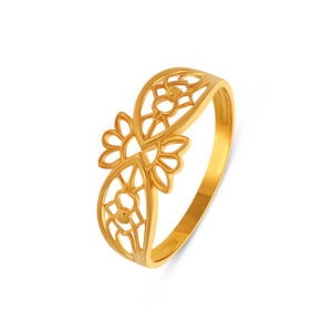 Floral Harmony Gold Ring
