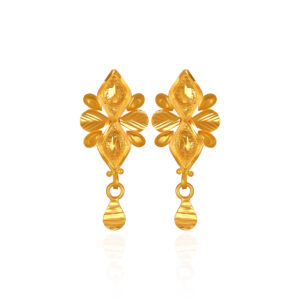Petal Dance Gold Drop Earrings